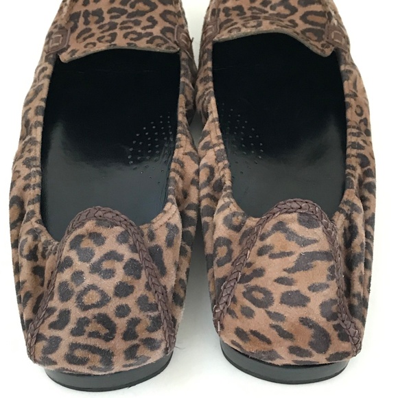 COLE HAAN Leopard Ballet Flats Nike Air Slip On Loafers Women’s Size 9.5 Wide - Picture 9 of 16